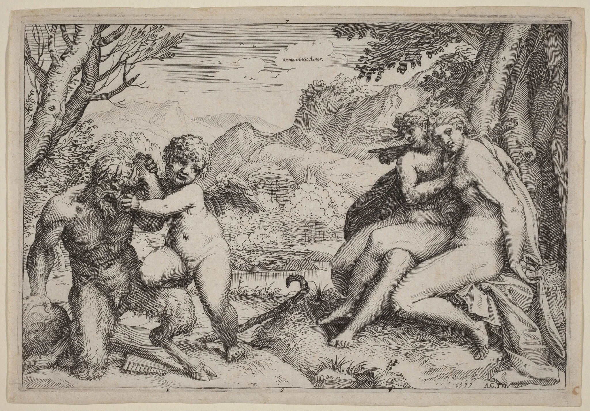 Pan Taming Eros, detail