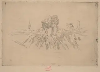 The Train of Maris (Le train de Maris), by Félicien Rops, ink, 1866