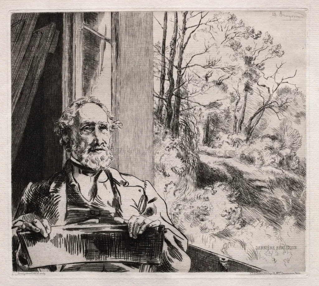 Portrait of Meyer Heine, by Félix Bracquemond, 1864