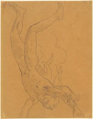 Study for "Phaethon", by John Singer Sargent, graphite, 1924