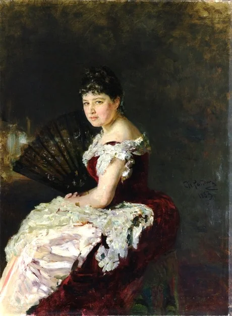 «Портрет певицы Марии Николаевны Климентовой», detail
