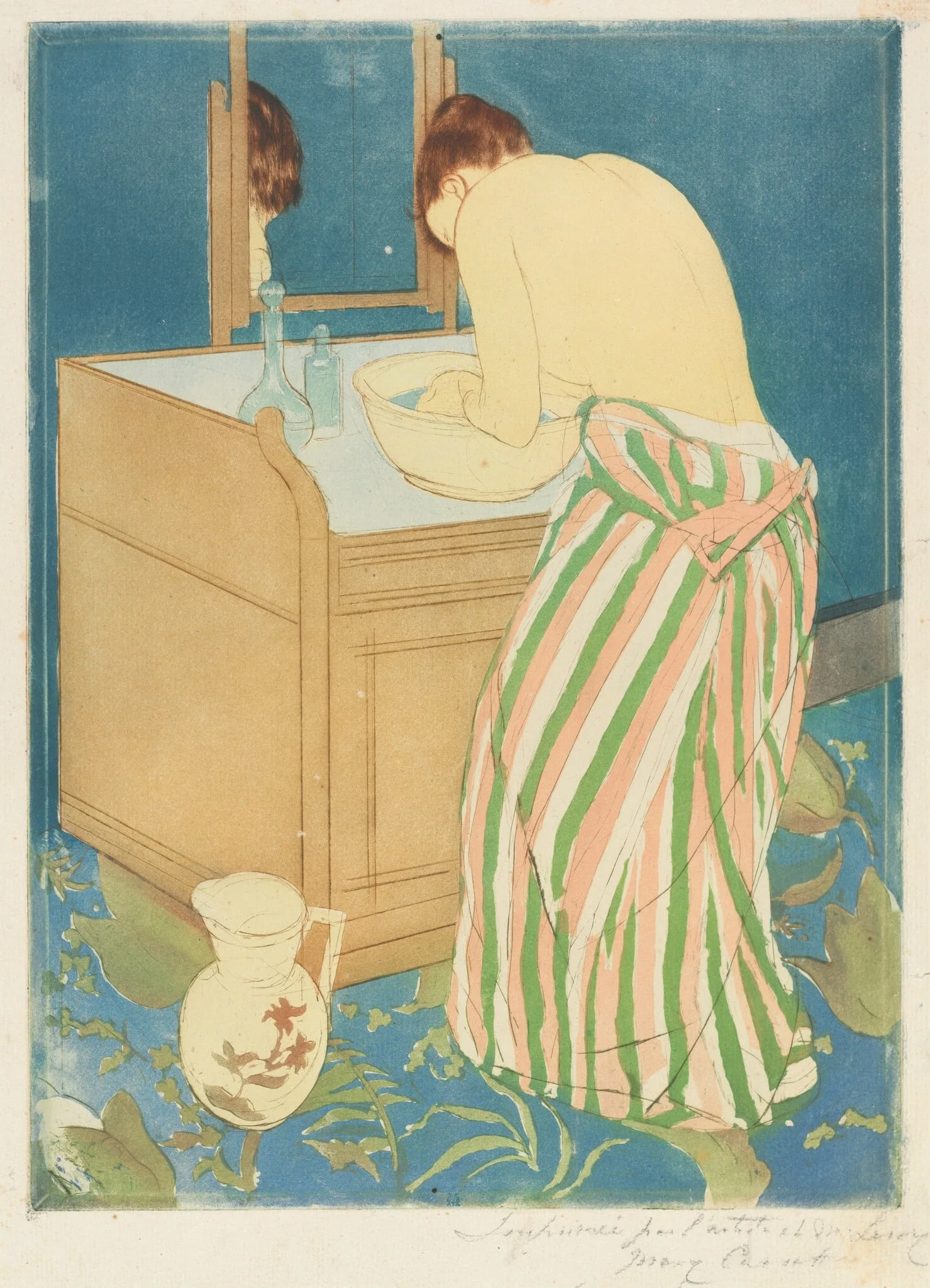 Woman Bathing, detail