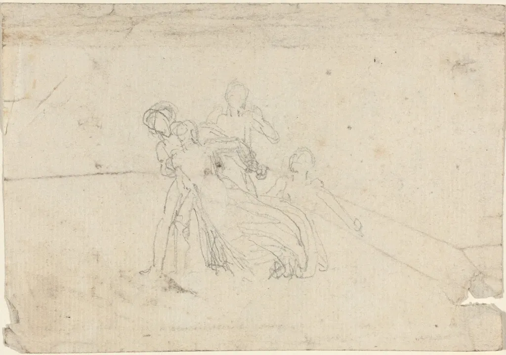 Sheet of Studies [recto and verso], by John Flaxman, graphite, 1790