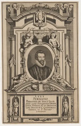 John Donne, by Matthaus Merian I, ink, 1622