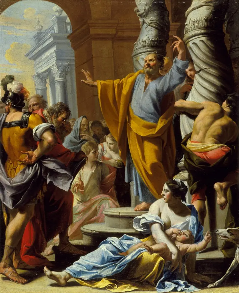 St. Peter Preaching in Jerusalem, by Charles Poerson, unspecified, 1642