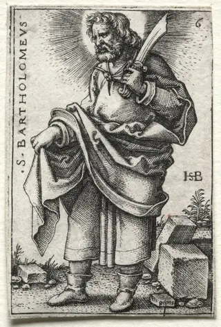 St. Bartholomew, by Sebald Beham, 1546