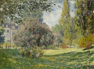 Landscape: The Parc Monceau, by Claude Monet, oil, 1888