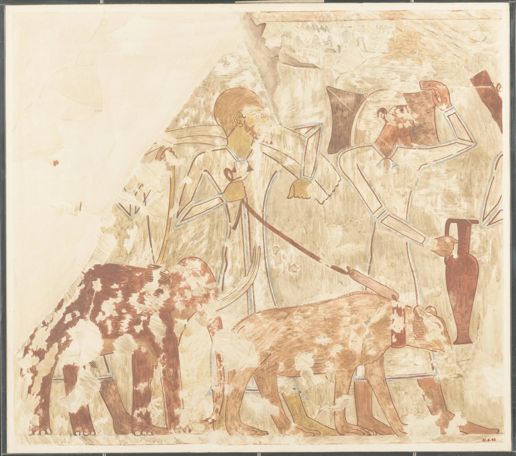 Syrians Bringing an Elephant and a Bear, Tomb of Rekhmire, detail