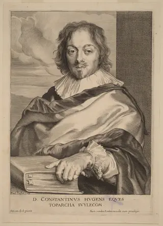 Constantijn Huygens, by Paulus Pontius, ink, 1631