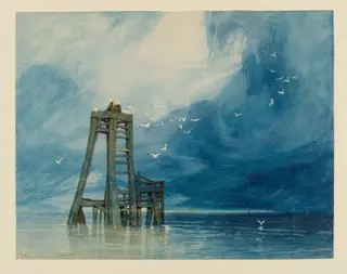 Study of sea and gulls, by John Sell Cotman, watercolor, 1832