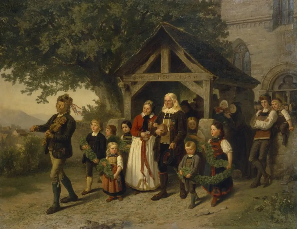 Golden Wedding, by Hubert Salentin, oil, 1857