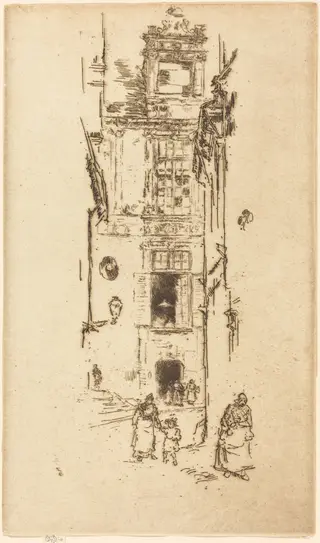 Mairie, Loches, by James McNeill Whistler, ink, 1888