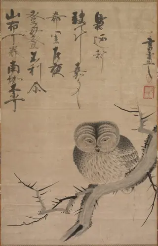 Owl, by Tsuda Bensaku, unspecified, 1634