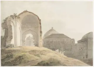 Ruins of the Palace at Madura [The Palace of Tirumulla Nayak], by Thomas Daniell, watercolor, 1790