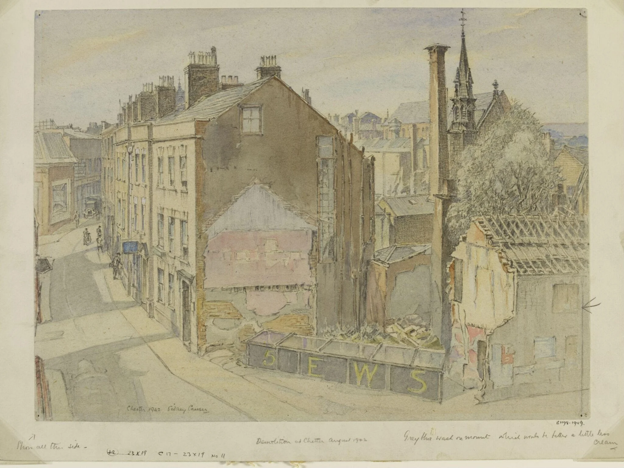 Demolition at Chester 1942, detail