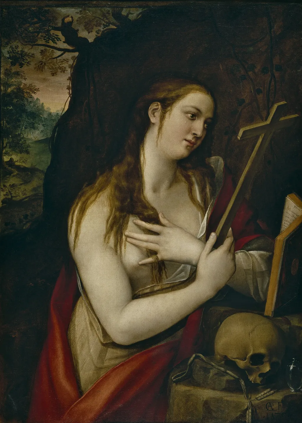 The Penitent Magdalen, by Luis de Carvajal, oil, 1590