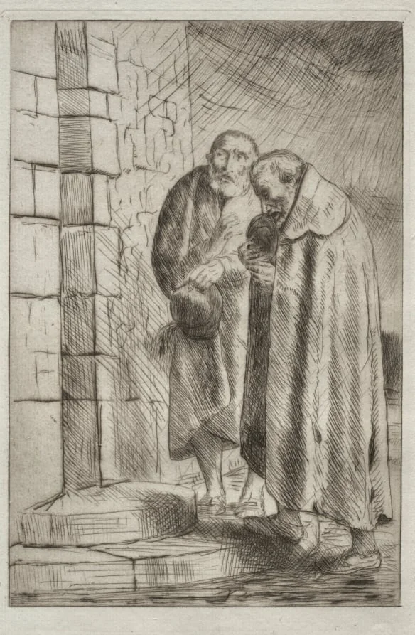 St. Pierre et St. Paul à la porte de M. Richard, detail