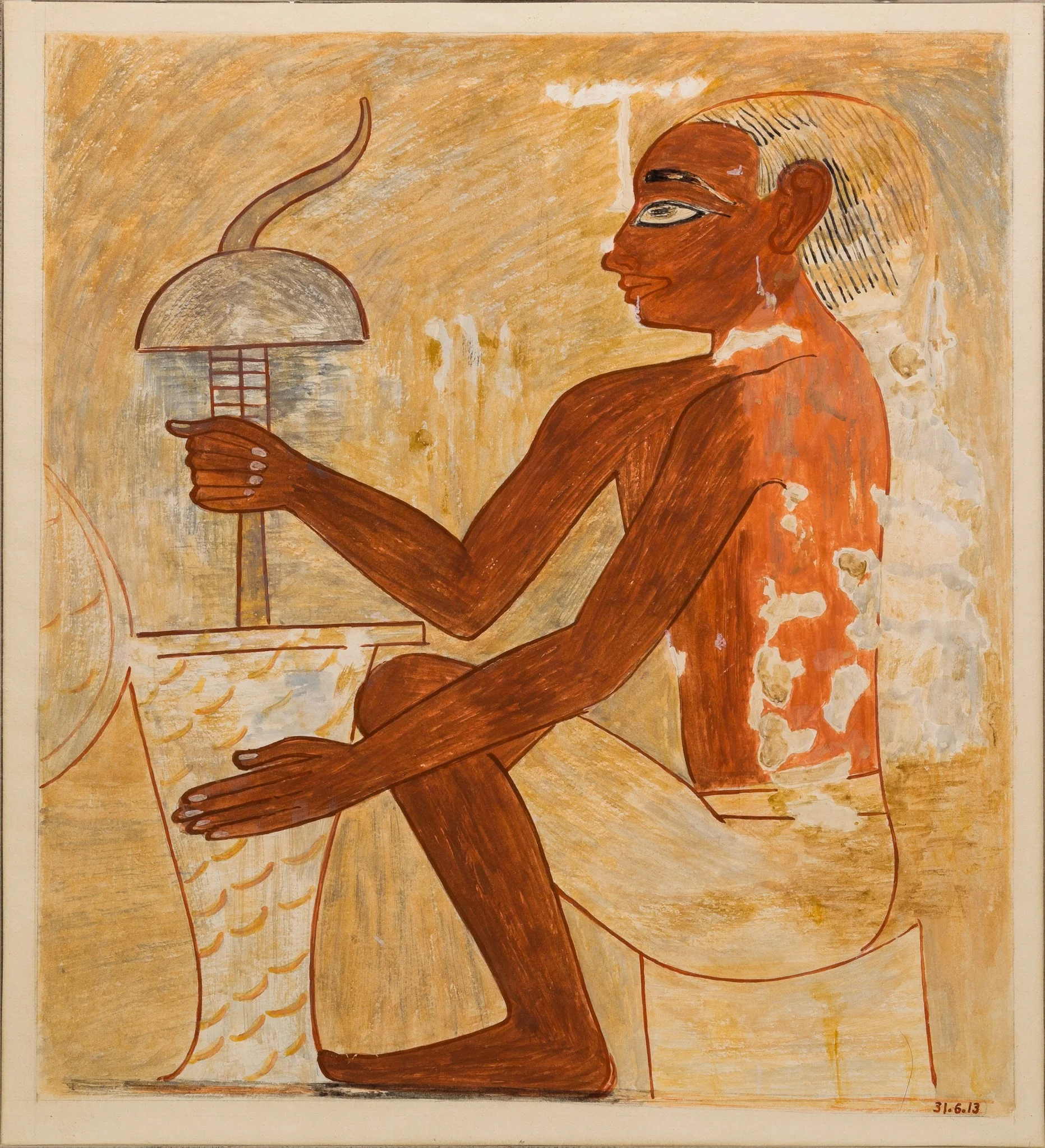 Drilling a Stone Vase, Tomb of Rekhmire, detail