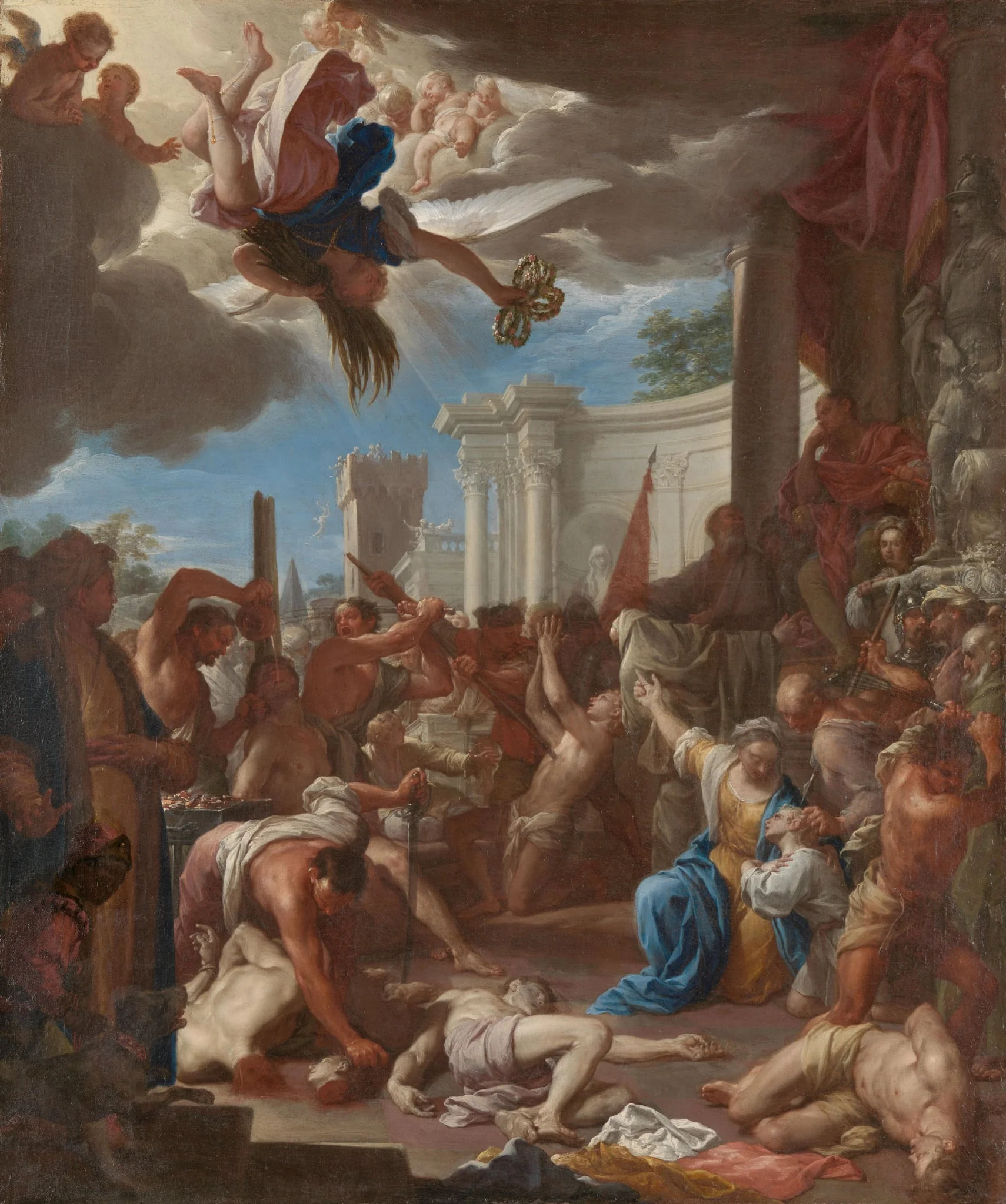 Het martelaarschap van de zeven broers, de zonen van de heilige Felicitas, detail