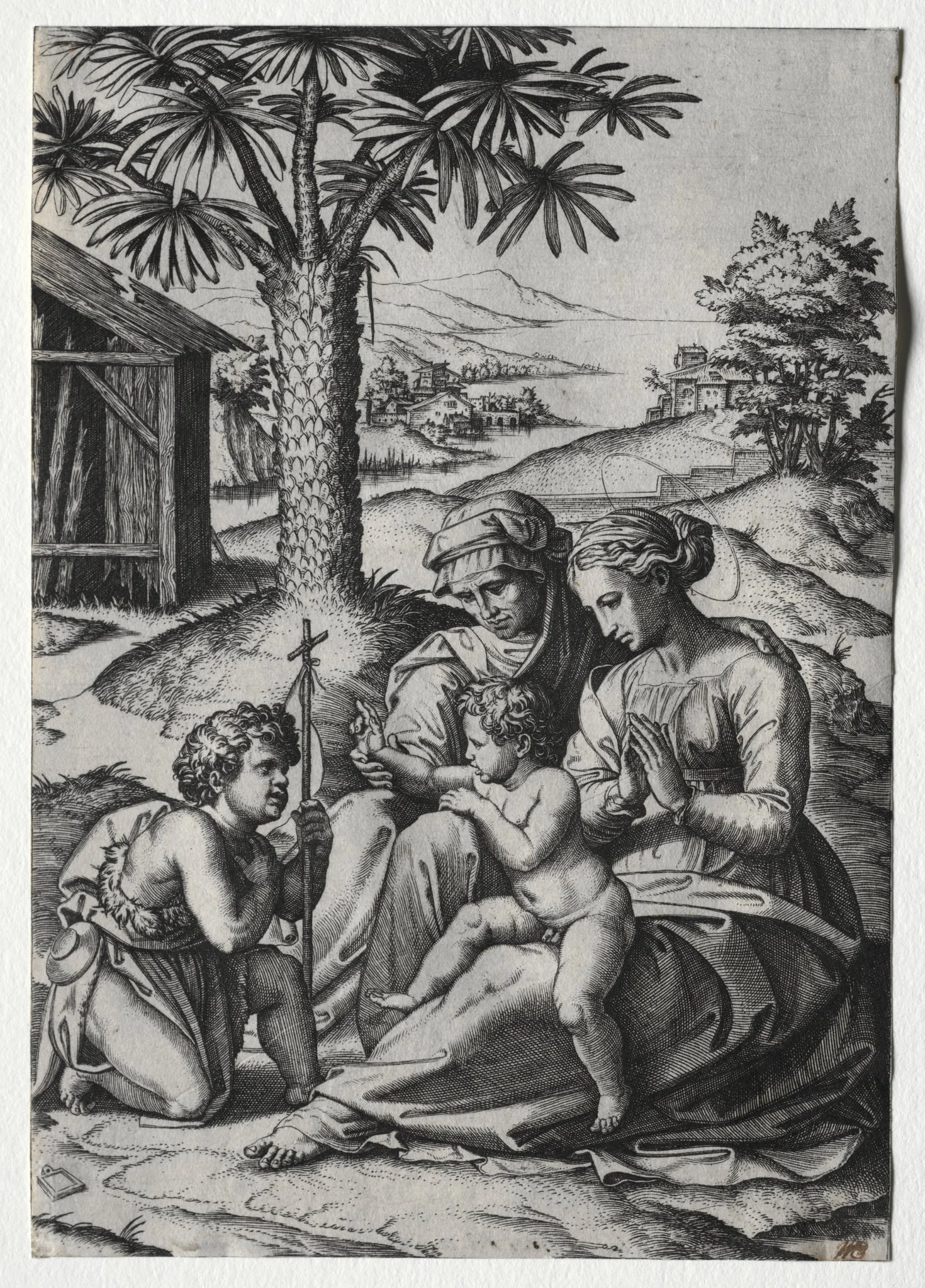 Madonna of the Palm Tree, detail
