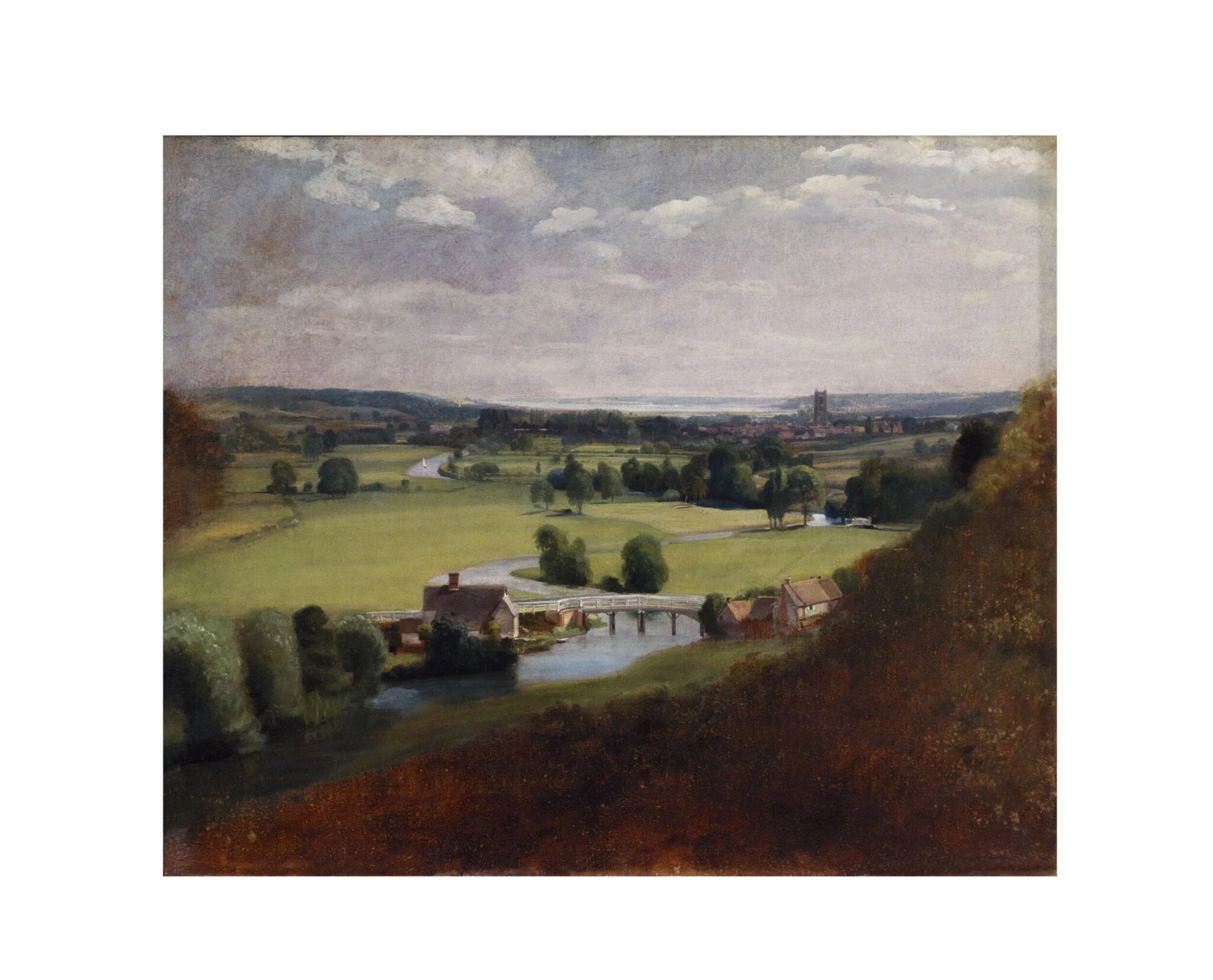 The Valley of the Stour with Dedham in the Distance, detail