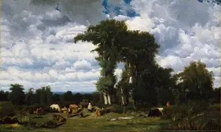 Landscape with Cattle at Limousin, by Jules Dupré, oil, 1837