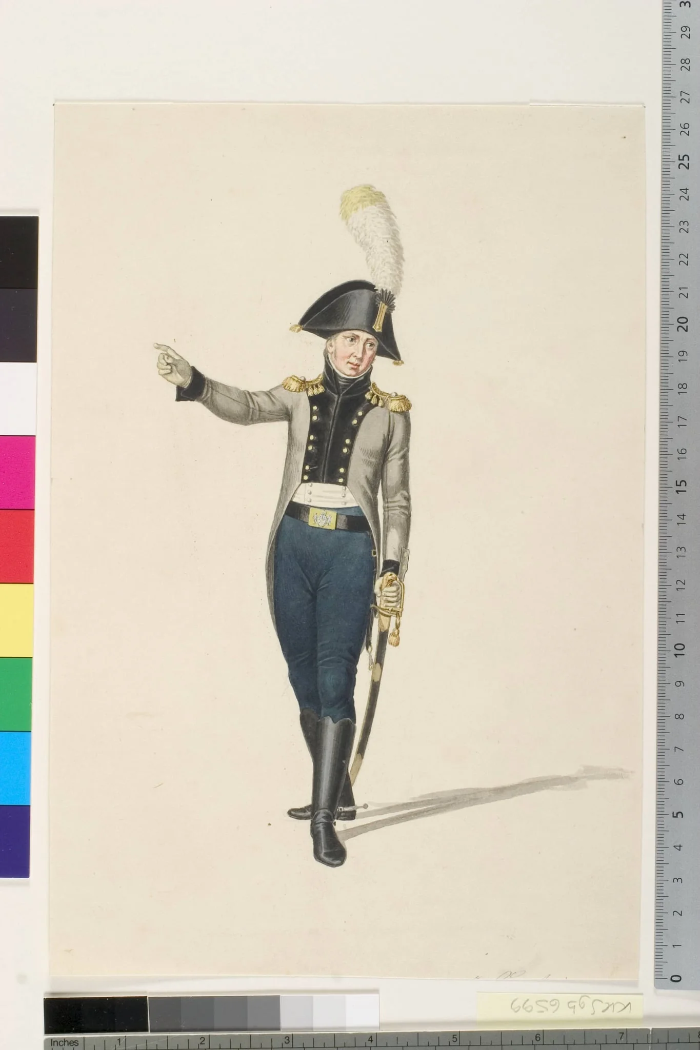 Officer ved brandvæsenet, detail