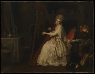 Portrait of Marianne Dorothy Harland (1759–1785), Later Mrs. William Dalrymple, by Richard Cosway, oil, 1796