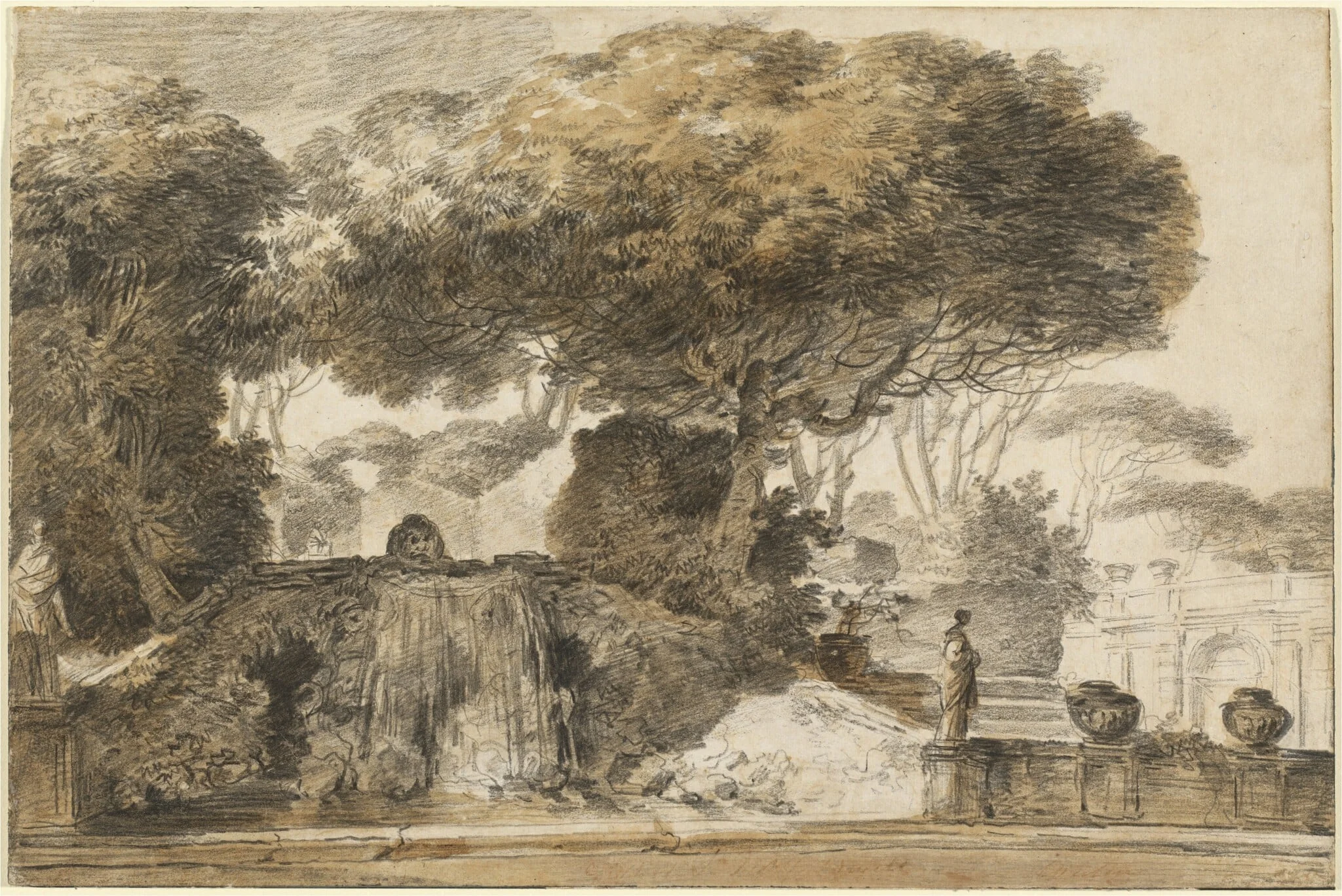 Park of an Italian Villa, detail