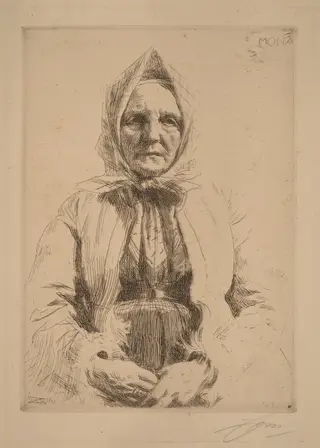 Mona, by Anders Zorn, ink, 1911
