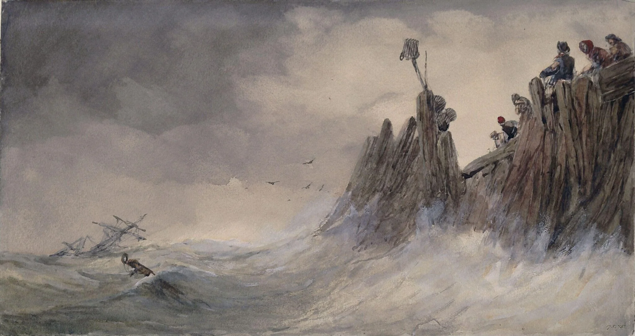 Wreck off Appledore, North Devon, detail
