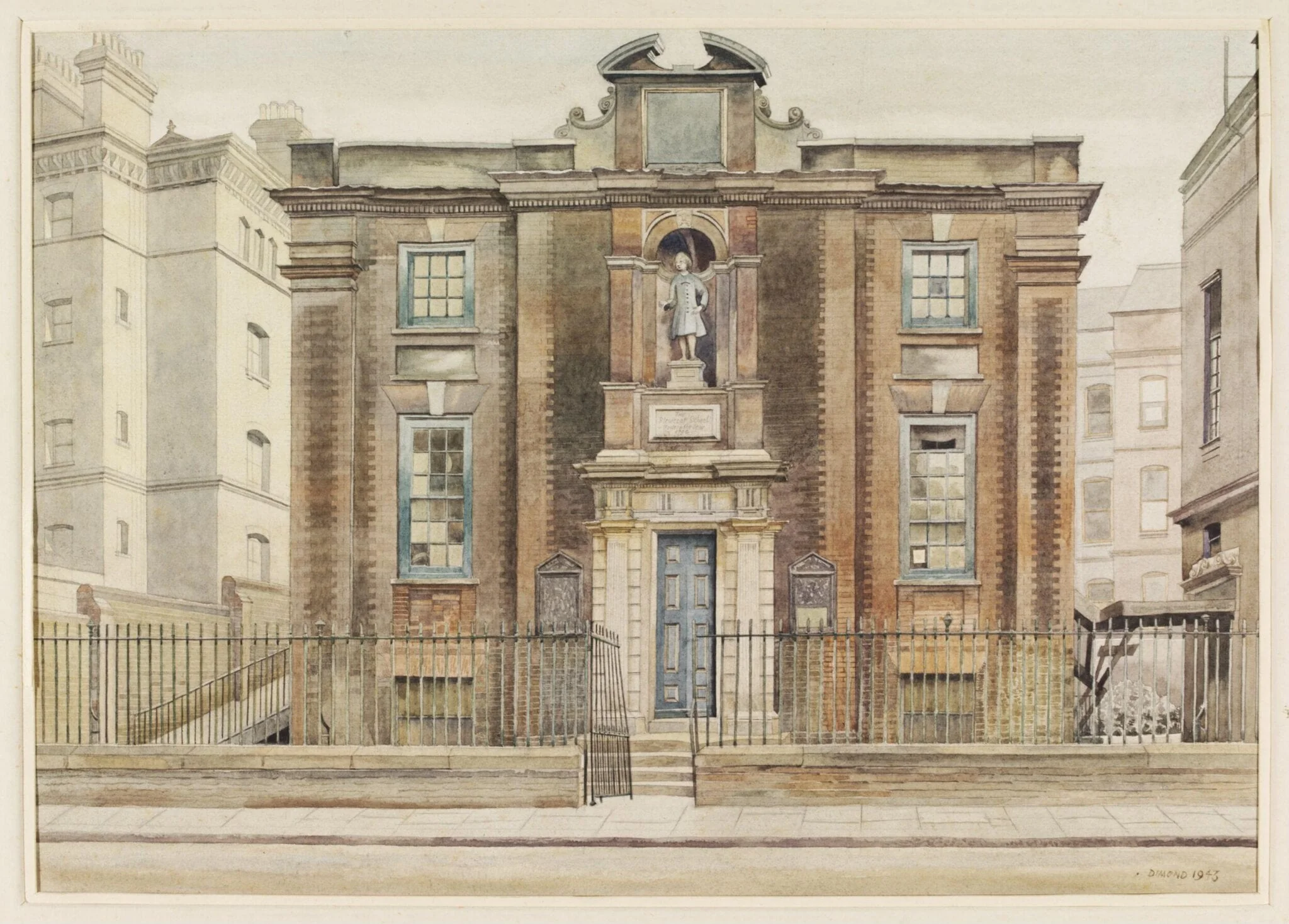 Bluecoat School, Caxton Street, Westminster, detail