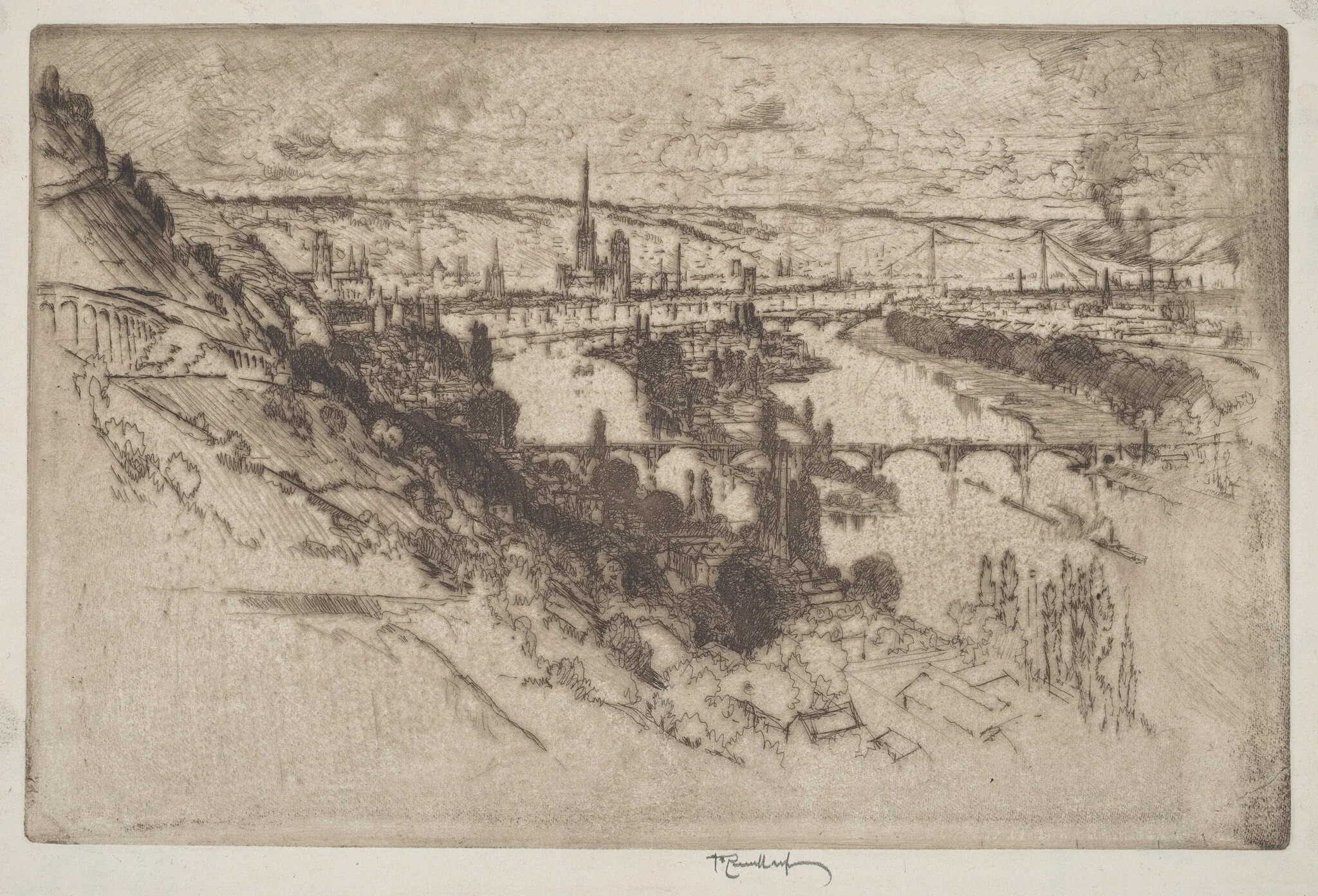 Rouen, from Bon Secours, detail