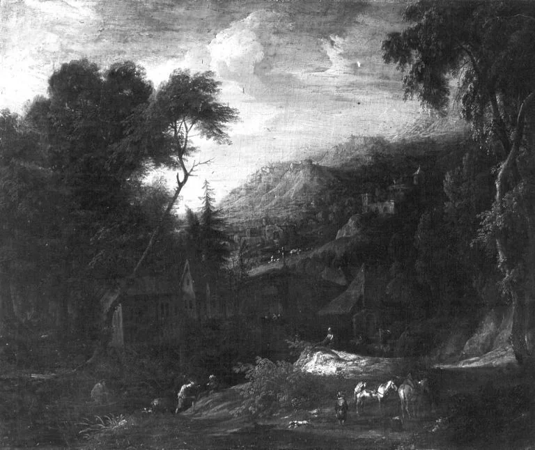 Ideallandschaft, detail