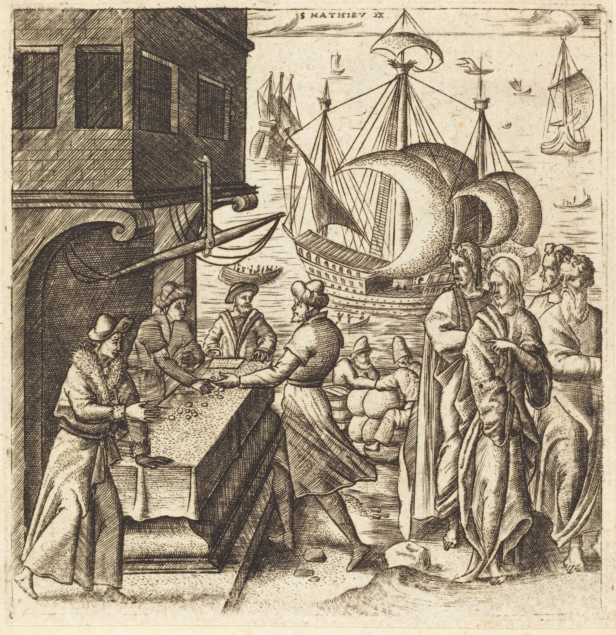 The Calling of Matthew, detail