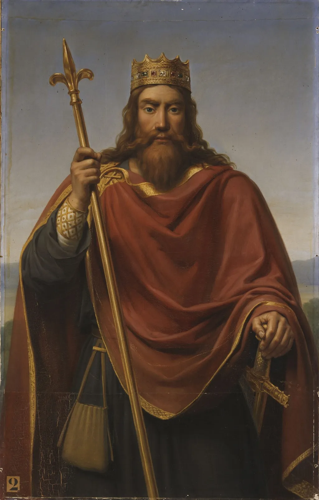 Clovis I, King of the Franks, by François-Louis Dejuinne, oil, 1837