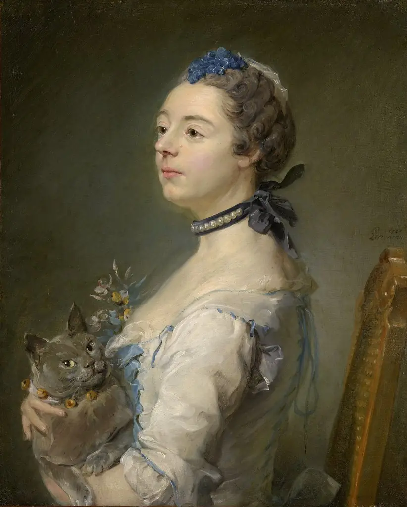 Magdaleine Pinceloup de la Grange, née de Parseval, by Jean-Baptiste Perronneau, oil, 1747