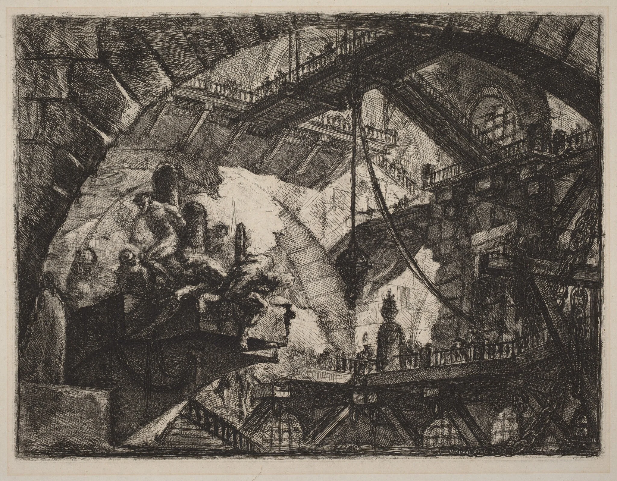 Prisoners on a Projecting Platform, detail