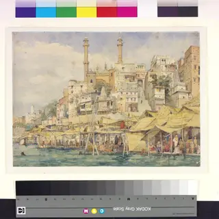 Benares (varanasi), by William Carpenter, paint, 1856