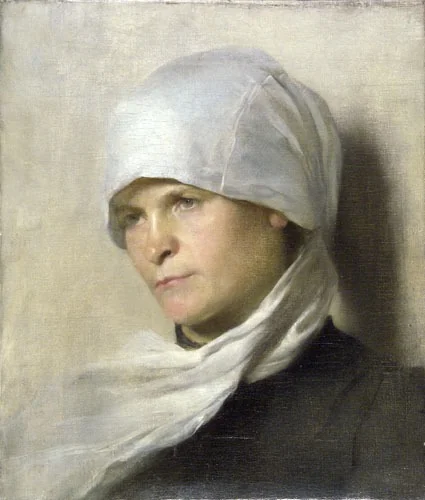Head of a Woman with Kerchief, detail