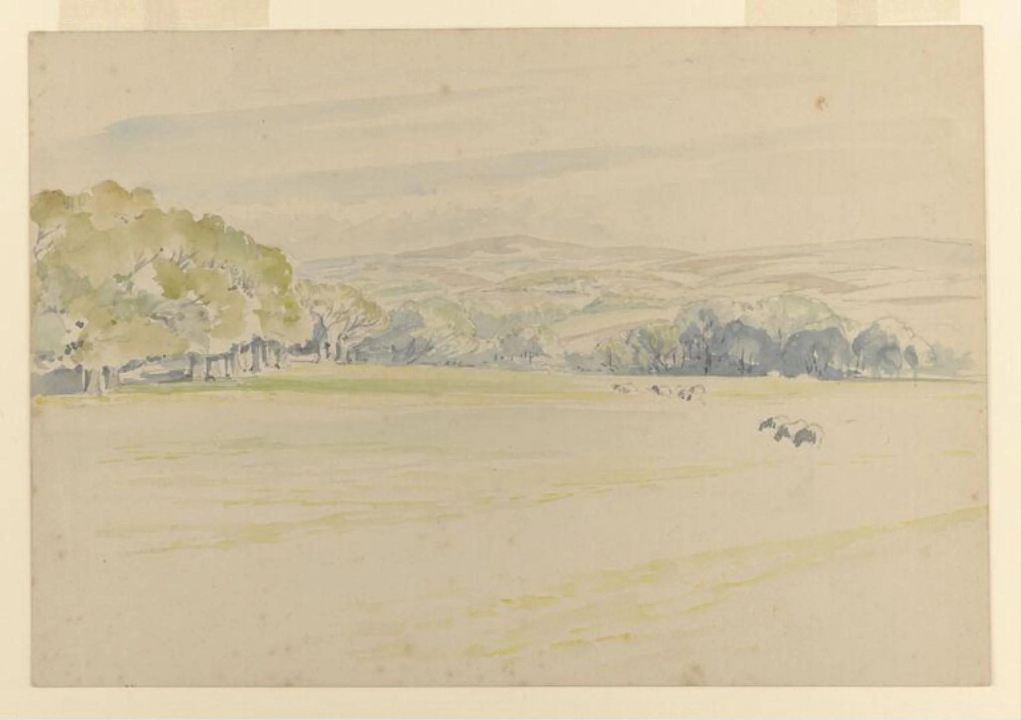 Sketch of a landscape near Denbigh, detail