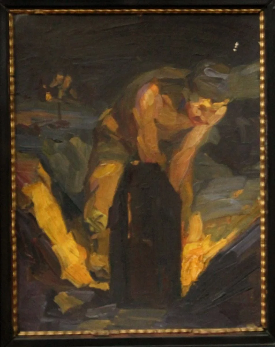 Miner în ocnă, detail