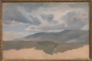 Landscape Study with Clouds, by Emile Loubon, oil, 1829