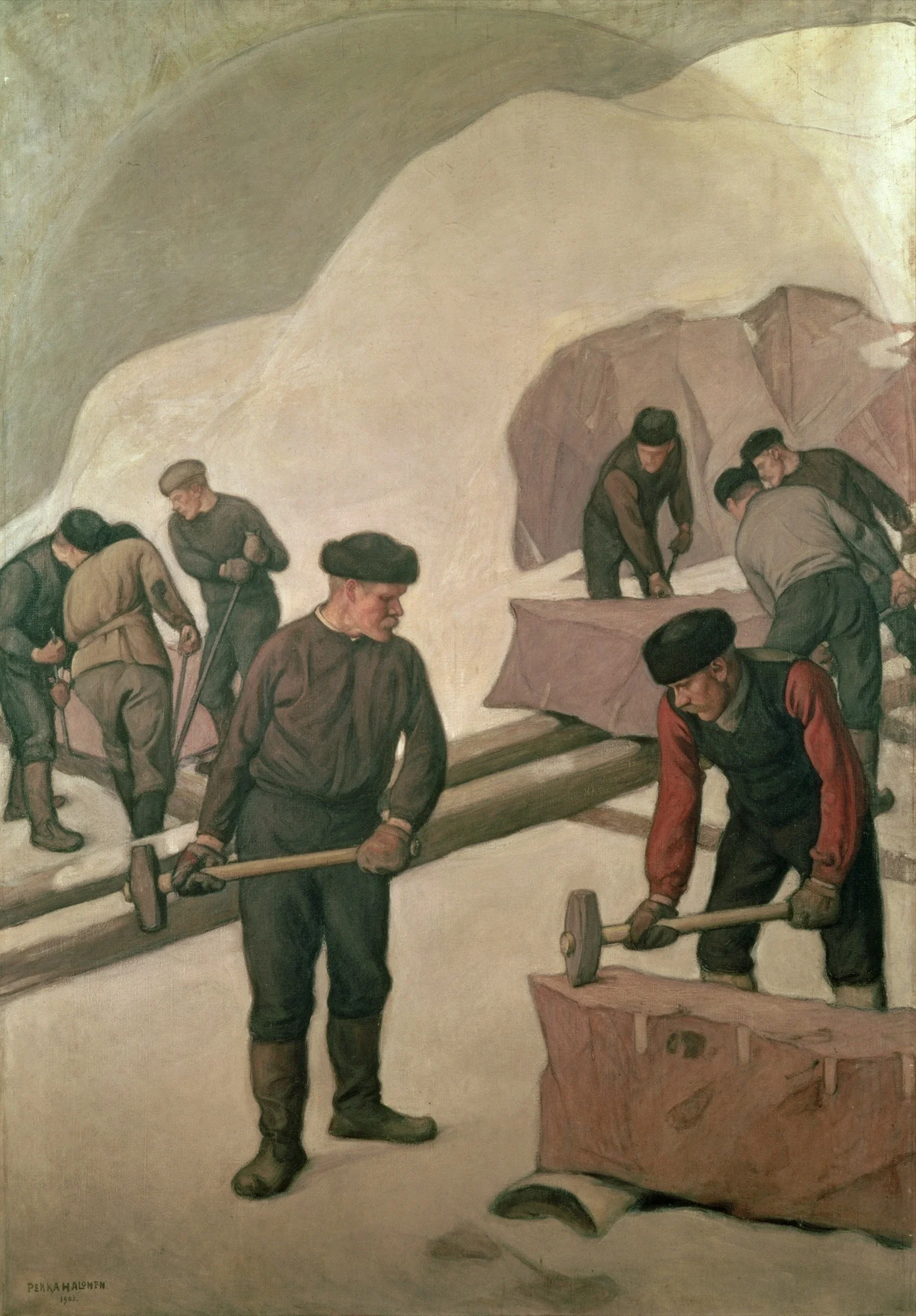 In the Stone-Quarry, detail