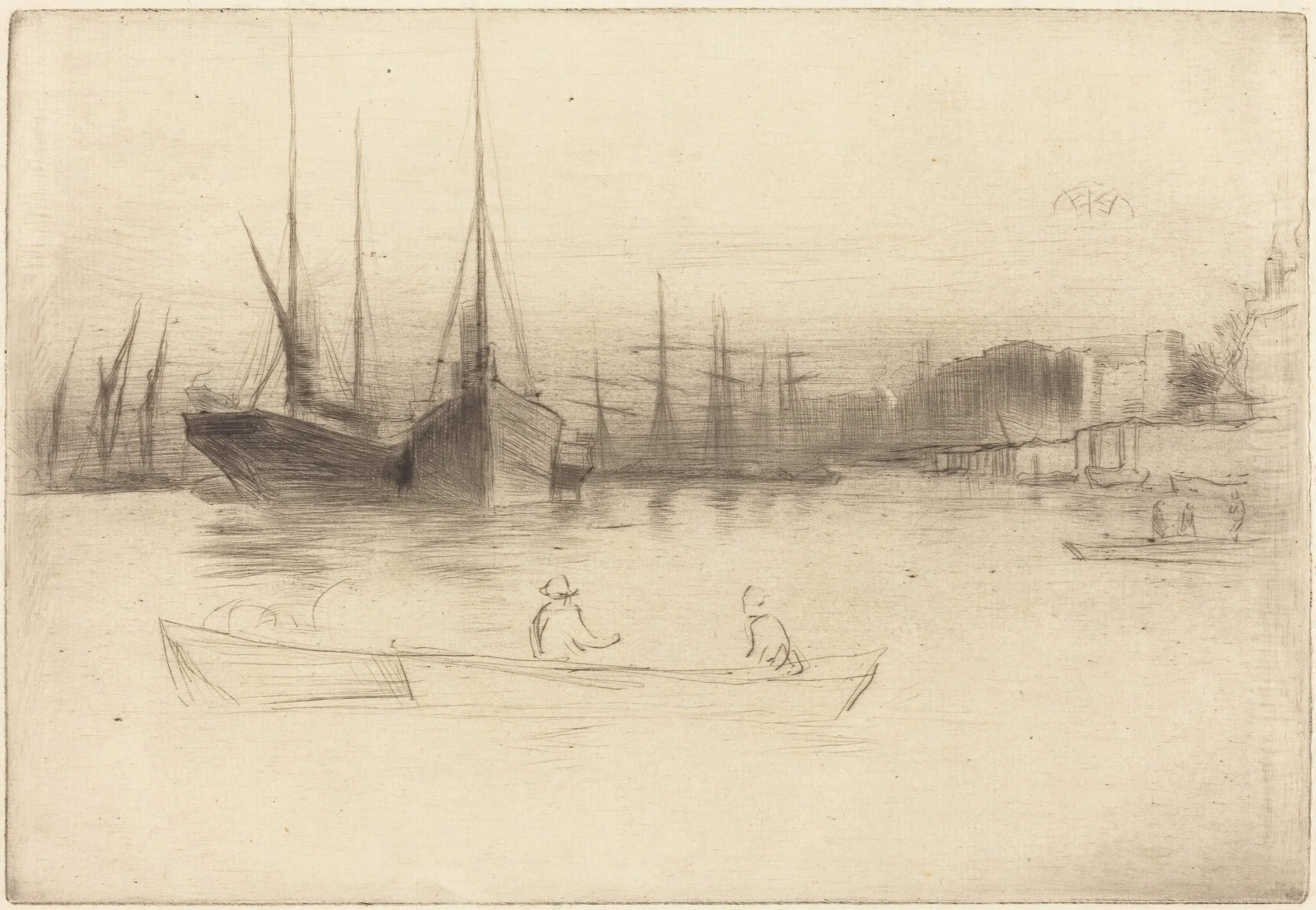 Steamboats off the Tower, detail