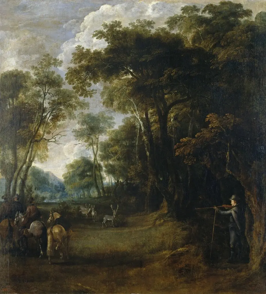 Philip IV Deer Hunt, by Peter Snayers, oil, 1636