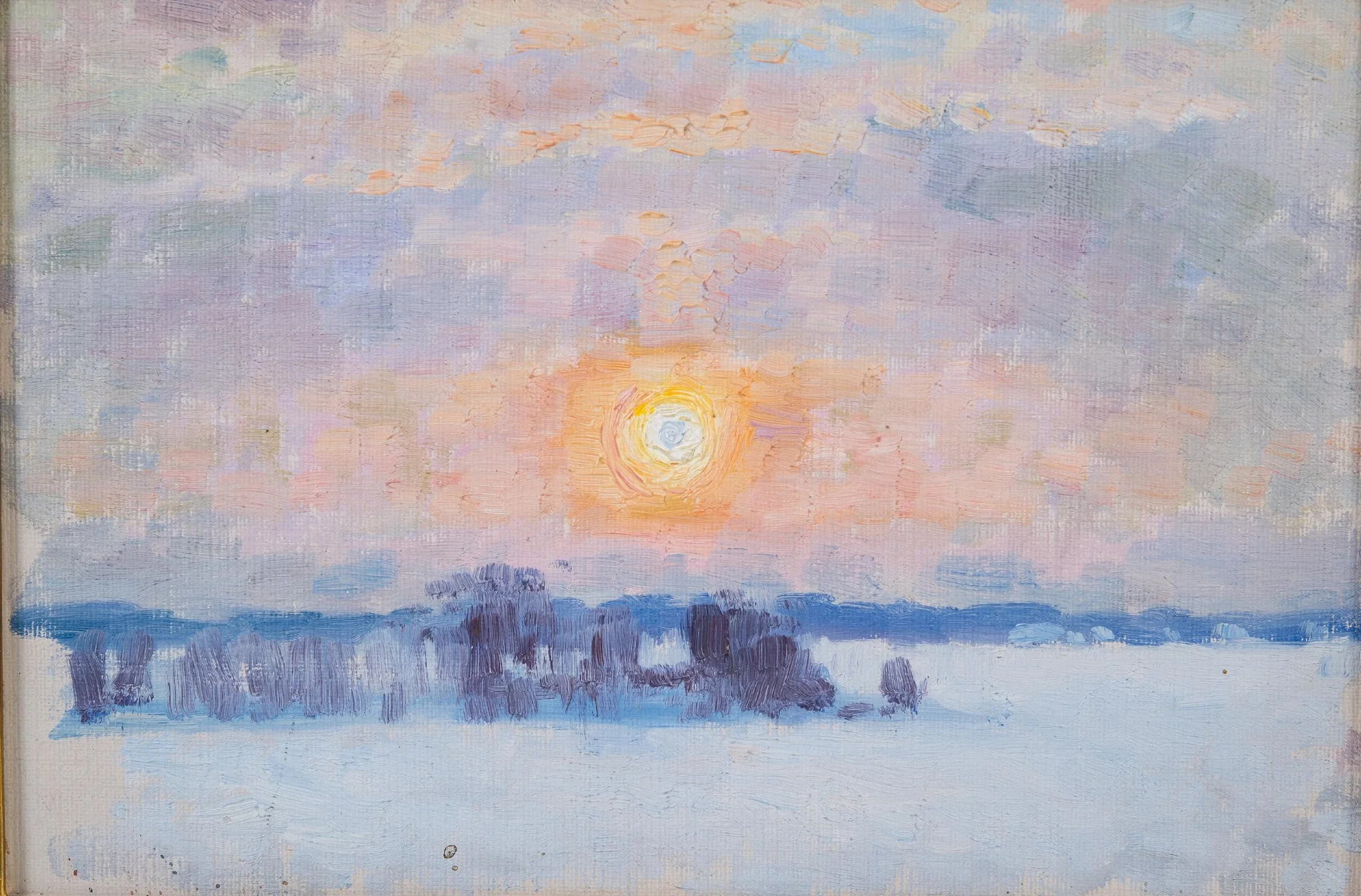Talvimaisema (Talvinen aurinko), detail