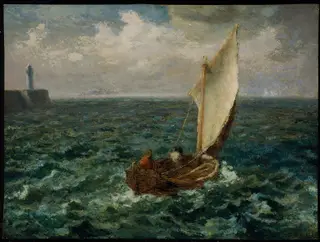 Fishing Boat, by Jean François Millet, oil, 1871