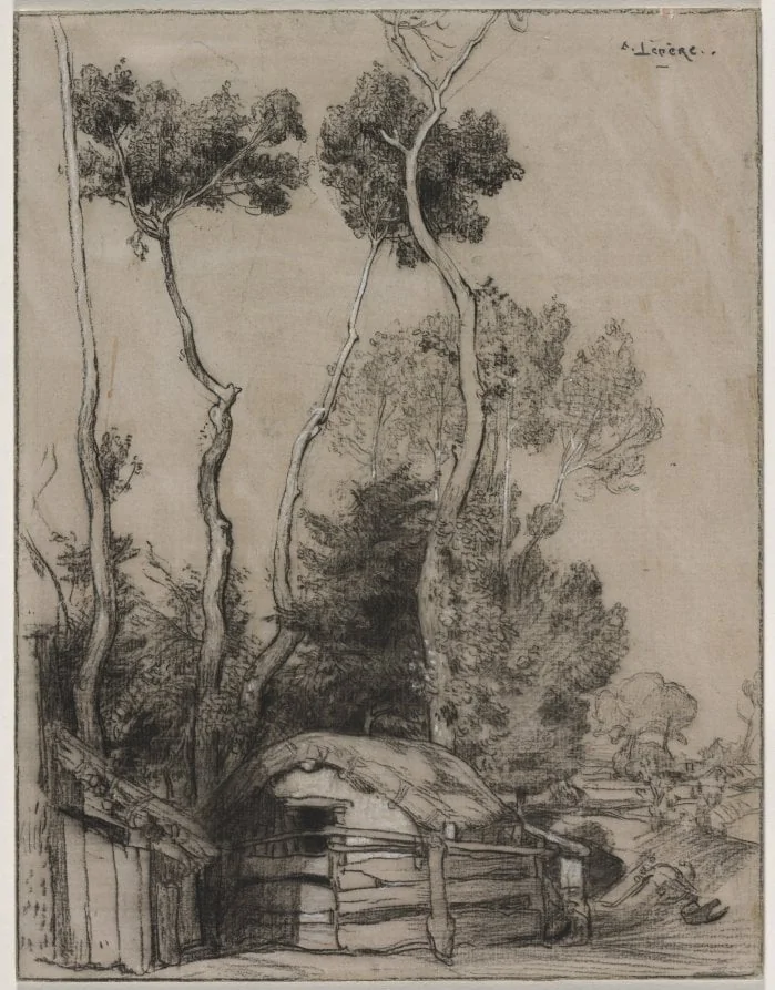 Landscape with Cottages, detail
