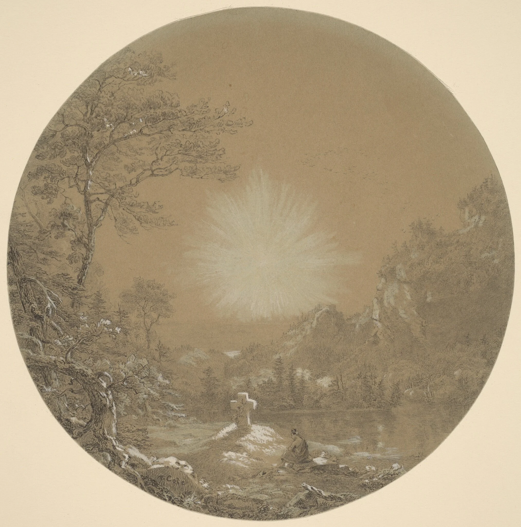 The Cross in the Wilderness, detail
